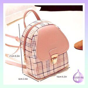 PINK PLAID MINI BACKPACK - WOMEN - KIDS
